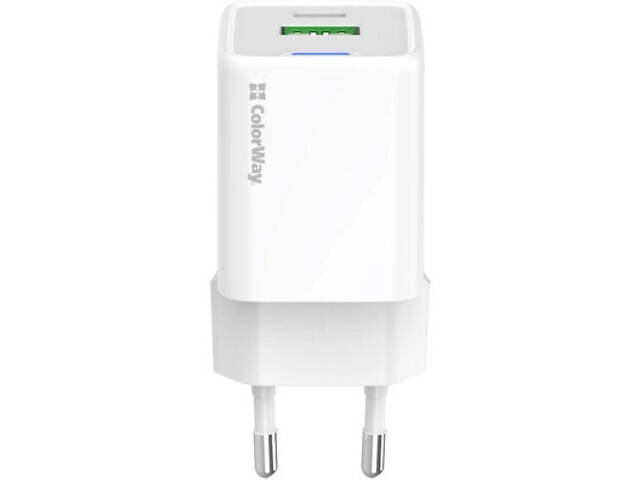 Зарядний пристрій ColorWay GaN Mini 30W PD Port PPS USB (Type-C PD + USB QC4.0) white (CW-CHS053PD-WT) - Фото 9