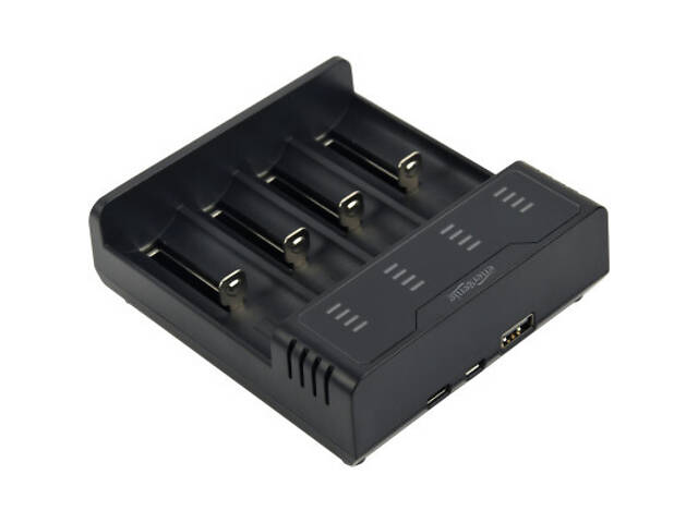 Зарядний пристрій для акумуляторів EnerGenie input:TYPE-C/Micro-USB, AAA/AA/...14650/18650, функція power bank (BC-U - Фото 1