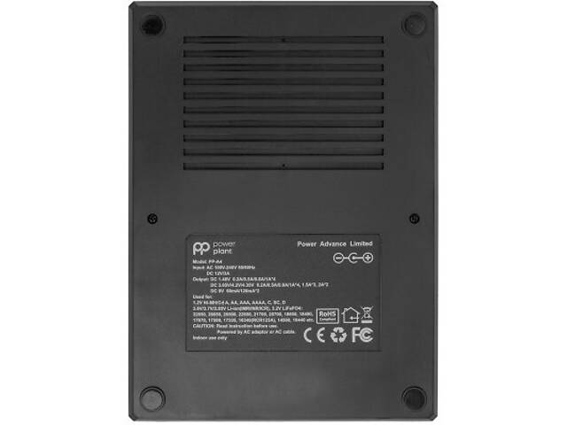Зарядний пристрій для акумуляторів PowerPlant PP-A4 (Ni-MH, Cd, Li-ion, LiFePO4 / input AC 100V-240V DC 12V) (AA620173) - Фото 3
