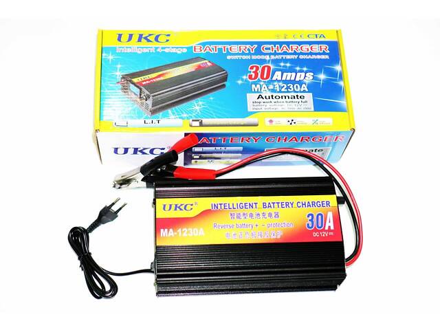 Зарядний пристрій для автомобіля 12 вольтів 30 амперів, UKC Battery Charger 30A - Фото 1
