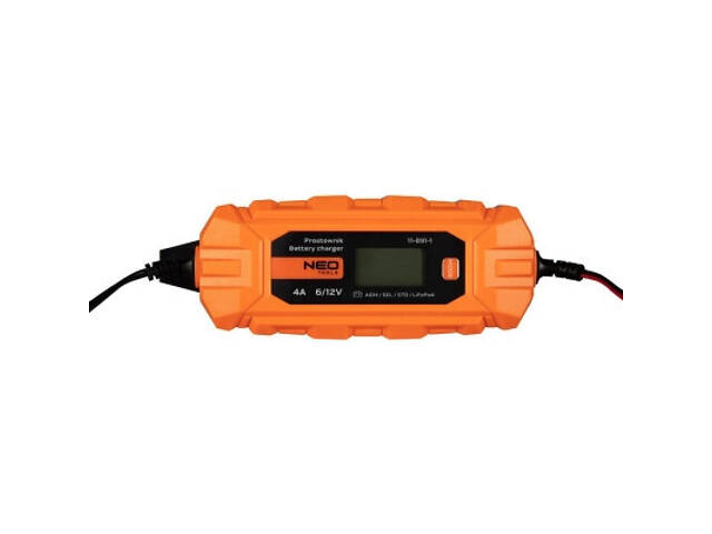 Зарядний пристрій для автомобільного акумулятора Neo Tools 4A/70Вт, 3-120Ah, для кислотних/AGM/GEL (11-891) - Фото 4