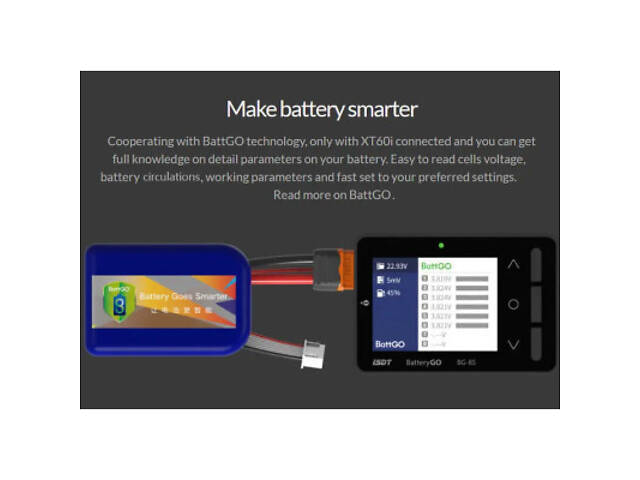 Зарядний пристрій для дрона iSDT BG-8S Battery Meter (HP0015.0013) - Фото 3