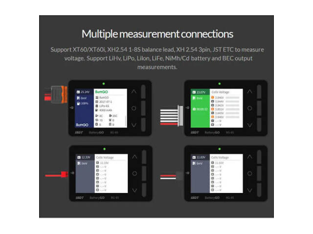 Зарядний пристрій для дрона iSDT BG-8S Battery Meter (HP0015.0013) - Фото 7