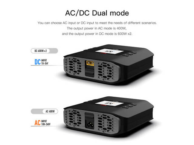Зарядний пристрій для дрона iSDT K4 AC 400W DC 600Wx2 (HP0015.K4) - Фото 2