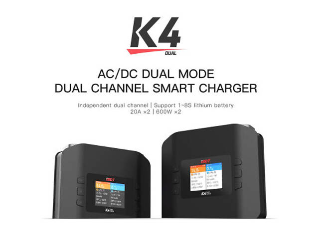 Зарядний пристрій для дрона iSDT K4 AC 400W DC 600Wx2 (HP0015.K4) - Фото 4