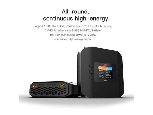 Зарядний пристрій для дрона iSDT K4 AC 400W DC 600Wx2 (HP0015.K4) - Фото 5
