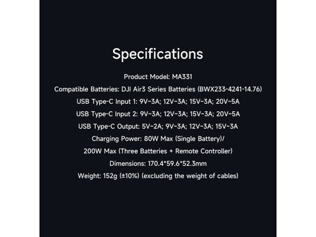 Зарядний пристрій для дрона iSDT MA331 Air 3 Series Charging Hub (iSDT-MA331) - Фото 8