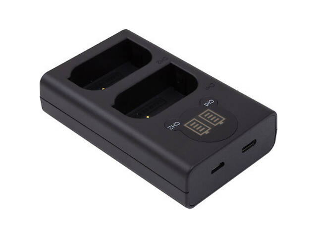 Зарядний пристрій для фото PowerPlant Panasonic DL-BLK22 для двох акумуляторів (CH980376) - Фото 4