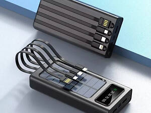 Зарядное устройство для телефона Power Bank 30000 mAh с солнечной панелью UKC