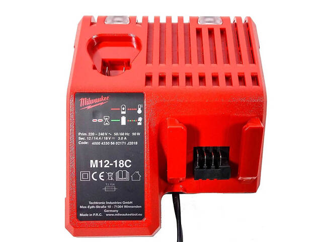 Зарядний пристрій Milwaukee M12-18C (4932352959) - Фото 2