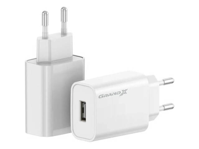 Зарядний пристрій Grand-X CH-550W Quick Charge USB QC3.0 Black (CH-550W) - Фото 1