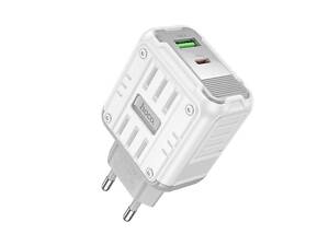 Зарядное устройство Hoco C136A Cyber high power 1USB/1Type-C PD45W/QC3.0 White (34485_3341414)
