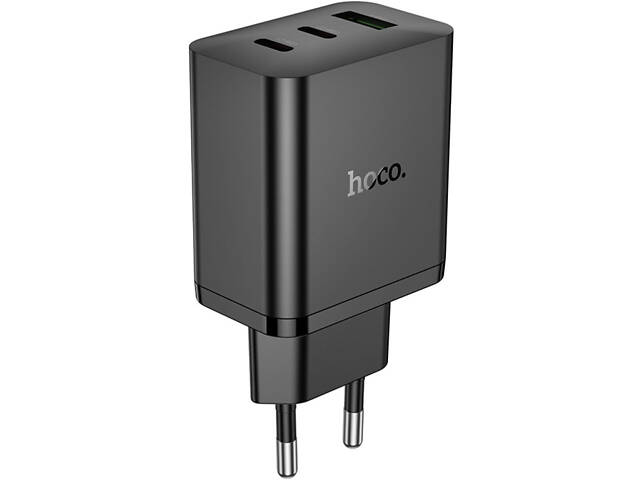 Зарядний пристрій Hoco N50 Fast Charger PD 45W / 2 х Type-C / 1 x USB - Black - Фото 2