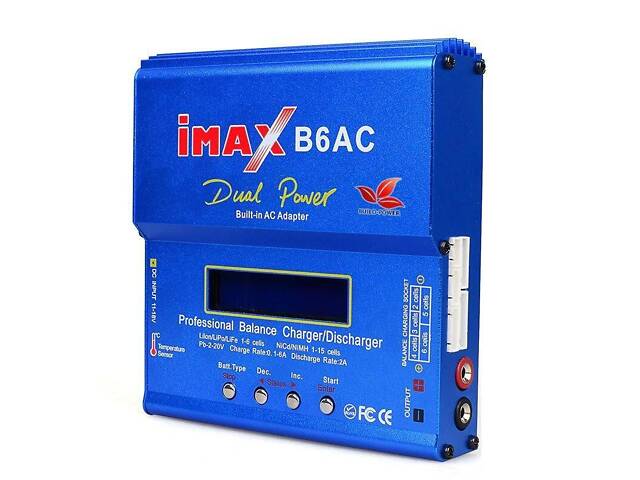 Зарядний пристрій Imax B6AC 80W, з балансиром і вбудованим БЖ - Фото 1