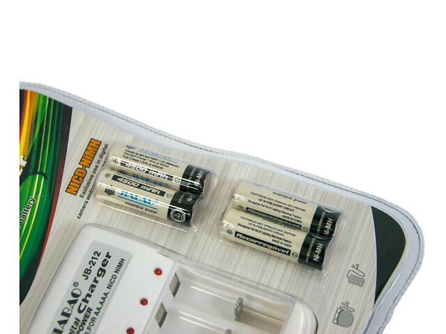 Зарядний пристрій JB-Jiabao 212 + акумулятори (4 штуки) — пальчик AAA - Фото 6