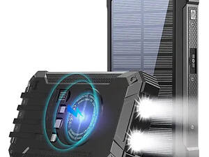 Зарядний пристрій на сонячних батареях IBattery LS45 25000mah з ліхтариком та бездротовою зарядкою