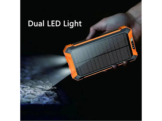Зарядний пристрій на сонячних батареях IBattery LS45 25000mah з ліхтариком та бездротовою зарядкою - Фото 4