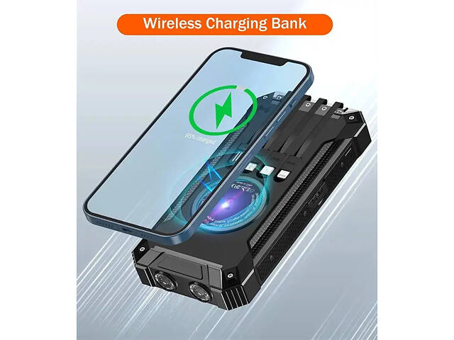 Зарядний пристрій на сонячних батареях IBattery LS45 25000mah з ліхтариком та бездротовою зарядкою - Фото 5