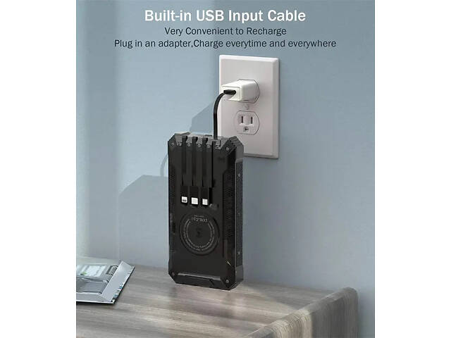 Зарядний пристрій на сонячних батареях IBattery LS45 25000mah з ліхтариком та бездротовою зарядкою - Фото 7