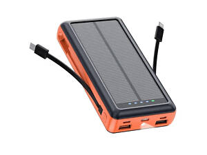 Зарядное устройство на солнечных батареях No Brand Powerbank 20000 mAh с фонариком (2431313731)