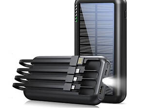 Зарядное устройство Solar Power Bank 26800mAh + 4 кабеля (LS42) с фонарем