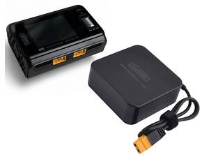 Зарядний пристрій ToolkitRC M6D 500W 15A 1-6S з блоком живлення ToolkitRC ADP100 100W 20V/5А, XT60