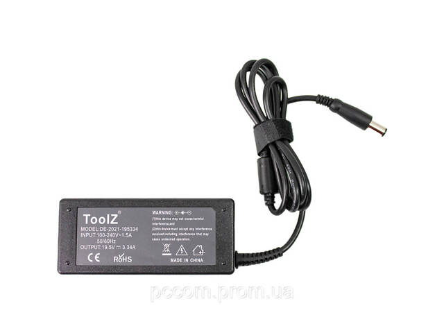 Зарядний пристрій ToolZ DE-2021-195334 для ноутбуків Dell (7.4x5+Pin) - Фото 3