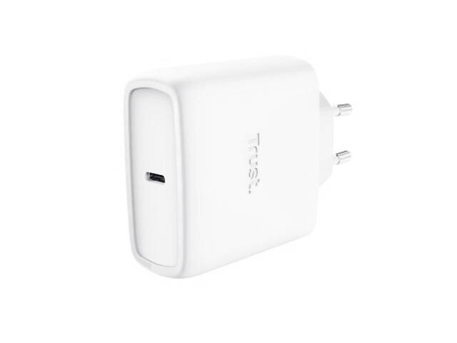 Зарядний пристрій Trust USB-C 65W GaN PD/PPS white (25524_TRUST) - Фото 1