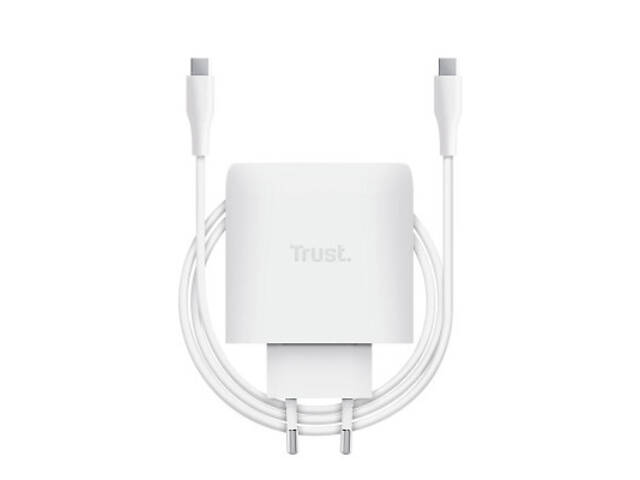 Зарядний пристрій Trust USB-C 65W GaN PD/PPS white (25524_TRUST) - Фото 3