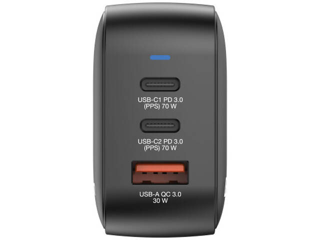 Зарядний пристрій Verbatim MiniGaN 70 W 3 ports (2xUSB-C/1xUSB-A) (32229) - Фото 3