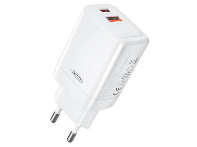 Зарядний пристрій XO CE16 67.5W USB-C PD45W + USB-A QC 22.5W White (CE16_White) - Фото 2