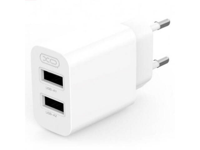 Зарядний пристрій XO L109 12W (2USB/2.4A) + USB - Lightning White (XO-L109-L) - Фото 2