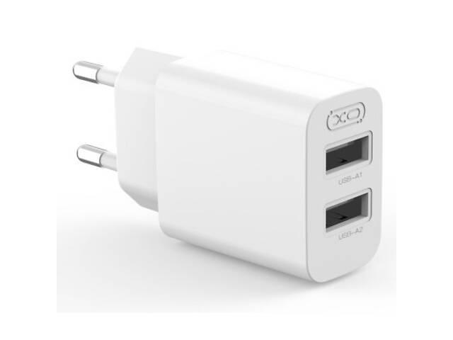 Зарядний пристрій XO L109 12W 2xUSB-A White (L109_White) - Фото 1