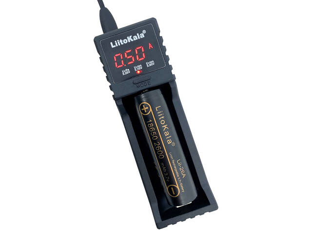 Зарядний пристрій зарядка для акумулятора 18650 та інших 1 комірка дисплей захист від перезаряду LiitoKala - Фото 2