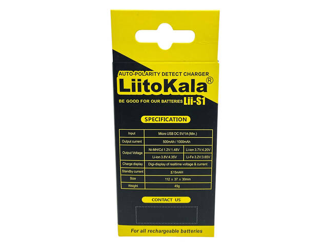 Зарядний пристрій зарядка для акумулятора 18650 та інших 1 комірка дисплей захист від перезаряду LiitoKala - Фото 9