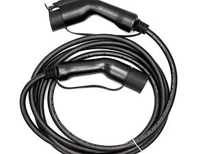 Зарядний кабель для електромобіля 7.4 кВт 32А 1-фаза 5м Type 2 (станція) - Type 1 (американське авто HiSmart, CHEVROLET) -