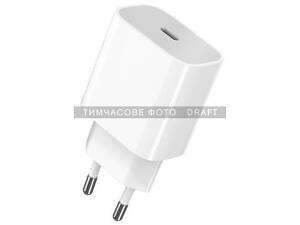 Зарядное устройство 2E сетевое 30Вт USB-C PD, белый (2E-WC1USBC30W-W)
