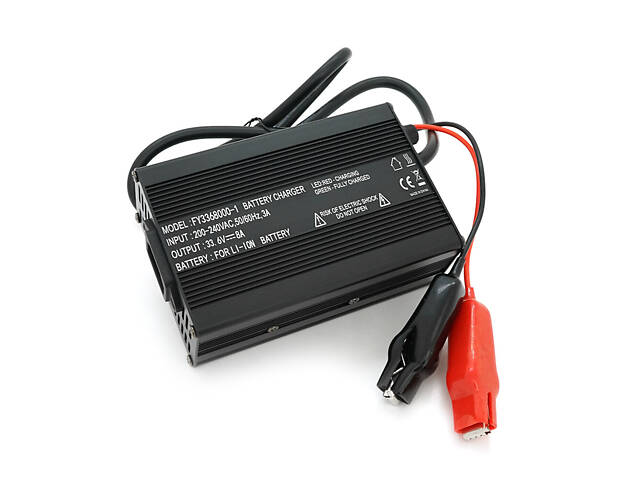 Зарядний пристрій для акумуляторів Li-ion 33.6V,8S,8A,+ крокодили,135x90x50mm - Фото 2