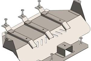 Защита двигателя на Lexus LX 1998-2007, Toyota Land Cruiser 1998-2007 (Кольчуга)
