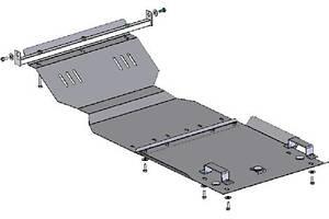Защита двигателя на Nissan Navara 2005-2010 Pathfinder 2004-2014 (Кольчуга)