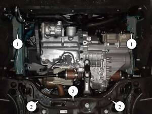 Защита двигателя Volkswagen T-Cross 2019- Kolchuga