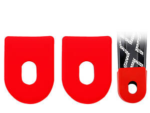 Захист шатунів для велосипедів Meroca | Захист шатунів під педалі для велосипеда силіконовий (пара), Червоний