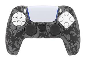 Защитный силиконовый чехол NiTHO PS5 для контроллера Playstation 5 с накладками для большого пальца