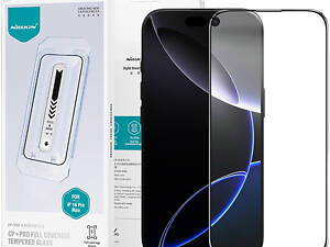 Защитное стекло Nillkin (CP+PRO) для Apple iPhone 16 Pro Max (6.9') (+ аппликатор) Черный