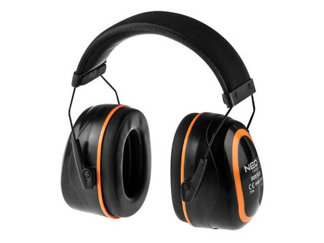 Захисні навушники Neo Tools SNR 30дБ, категорія III, ізолююча піна G-TECH, 0.26кг, чорні (97-563) - Фото 1