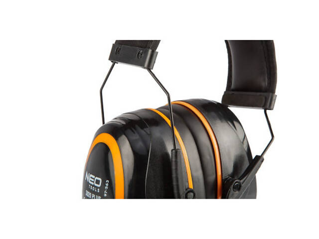 Захисні навушники Neo Tools SNR 30дБ, категорія III, ізолююча піна G-TECH, 0.26кг, чорні (97-563) - Фото 4