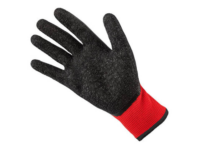 Захисні рукавички Neo Tools комплект 12шт, поліестер з латексним покриттям, р.11, червоно-чорний (97-645-11) - Фото 2
