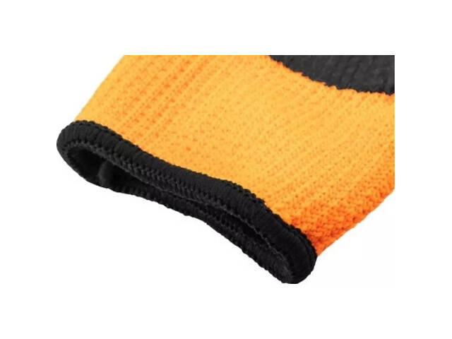 Захисні рукавички Neo Tools латексне покриття, поліестер, р.10, помаранчево-чорні (97-612-10) - Фото 7