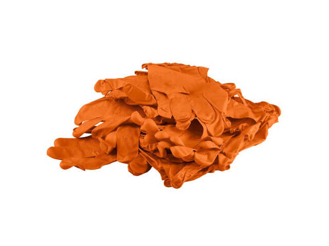 Захисні рукавички Neo Tools робочі/медичні, перфоровані нітрилові, р.M, 50шт., помаранчевий (97-690-M) - Фото 7