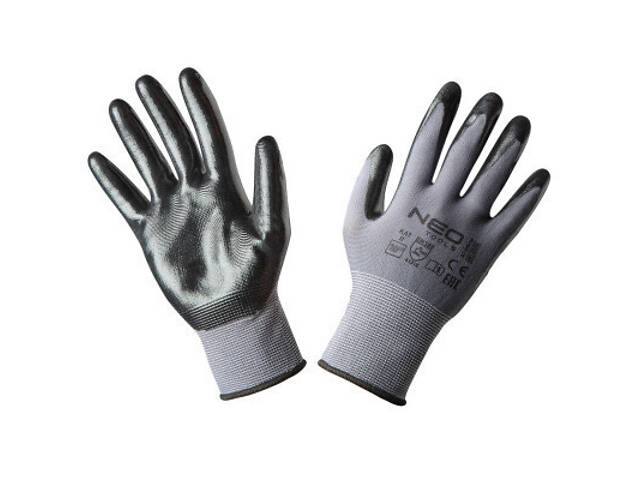 Захисні рукавички Neo Tools робочі, нейлон з покриттям нітрил, р. 10 (97-616-10) - Фото 1